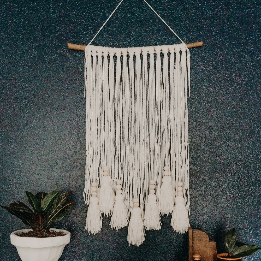 Boho / Modern Handmade Macrame Tassel Wall Hanging